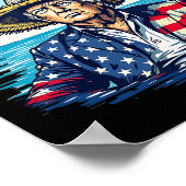 Poster Le président Trump Sombrero conçoit le modèle amér (Coin)