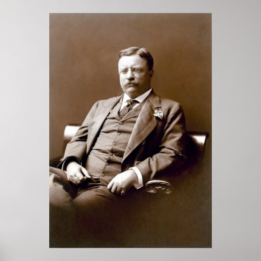 Poster Le président vintage Theodore Teddy Roosevelt (Devant)