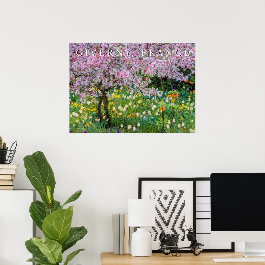 Poster Le printemps dans le jardin de Claude Monet (Bureau à domicile)