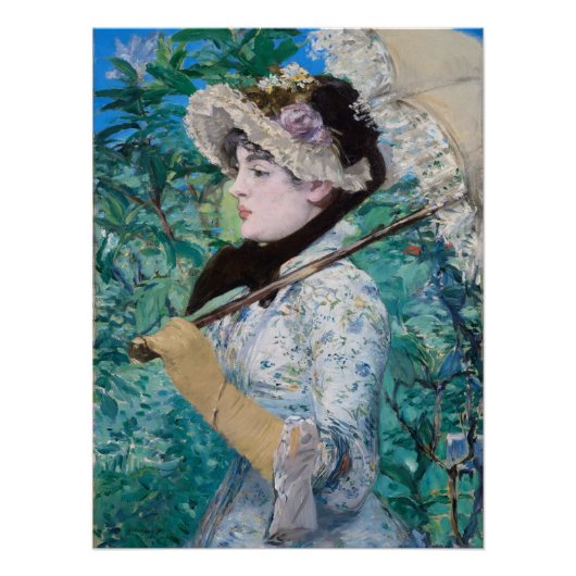 Poster Le Printemps Édouard Manet Peinture impressionnist (Devant)
