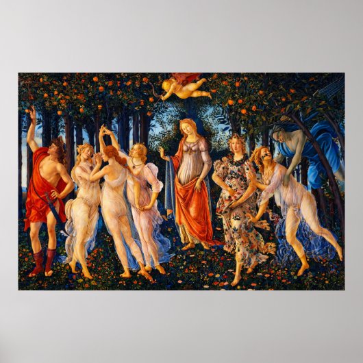 Poster Le Printemps (Primavera) de Sandro Botticelli (Devant)