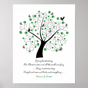 Poster Le Printemps Se Déroule Aujourd'Hui, Pour Christ..