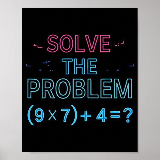 Poster Le problème de maths 67 mème (Devant)