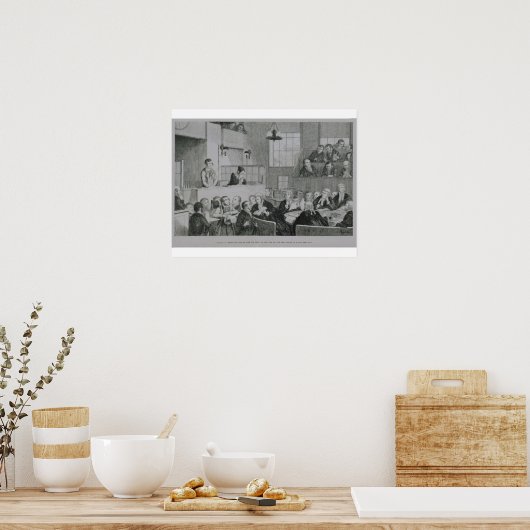 Poster Le procès à l'Old Bailey, plaque 5 de 'The Drunk (Cuisine)