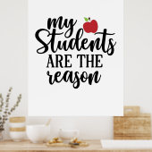 Poster Le Professeur Art Mes Étudiants Sont La Raison (Cuisine)