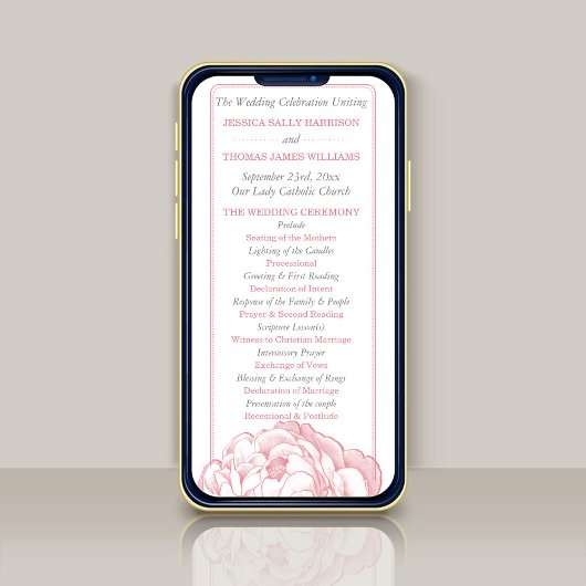 Poster Le programme de la collection de mariage floral Pr