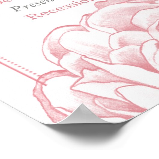 Poster Le programme de la collection de mariage floral Pr (Coin)