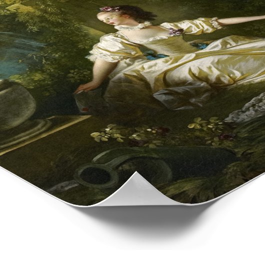 Poster Le progrès de l'amour, La rencontre de Fragonard (Coin)