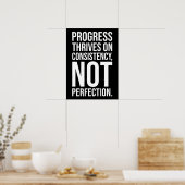 Poster Le Progrès Est Cohérence vs Perfection, Gym, Hustl (Cuisine)