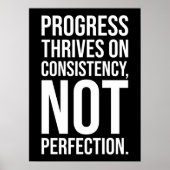 Poster Le Progrès Est Cohérence vs Perfection, Gym, Hustl (Devant)