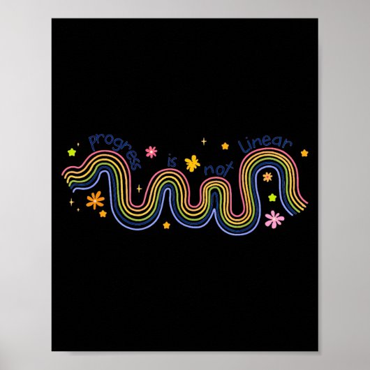Poster Le progrès n'est pas linéaire sped enseignant arc- (Devant)