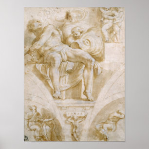 Poster Le prophète Jonas et deux lunettes détruites