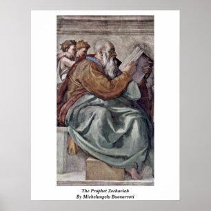 Poster Le Prophète Zechariah Par Michel-Ange Buonarroti