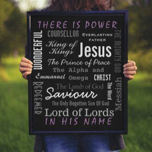 Poster Le puissant nom de Jésus chrétien