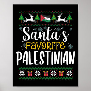 Poster Le pull de Noël moche préféré de Santa pour les Pa