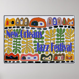 Poster Le quartier Abstrait, Festival de Jazz