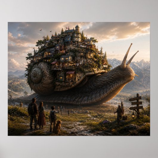 Poster Le quartier sur l'escargot géant (Devant)