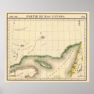 Poster Le Québec, Terre-Neuve Canada 36