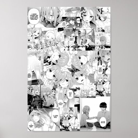 Poster Le Quintessence Quintuplets Manga Collage (Devant)