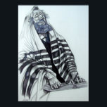 Poster Le rabbin prie<br><div class="desc">Vous pouvez sentir la spiritualité du rabbin quand il lit et prie de la Bible. Cette oeuvre originale a été créée par mon père, feu l'artiste de Simi Valley Lee Carvel. L'artiste avait un profond coeur religieux et le respect des traditions religieuses. Ces racines ont conduit à son art religieux...</div>