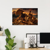 Poster Le Radeau de la Méduse par Théodore Géricault (Bureau à domicile)