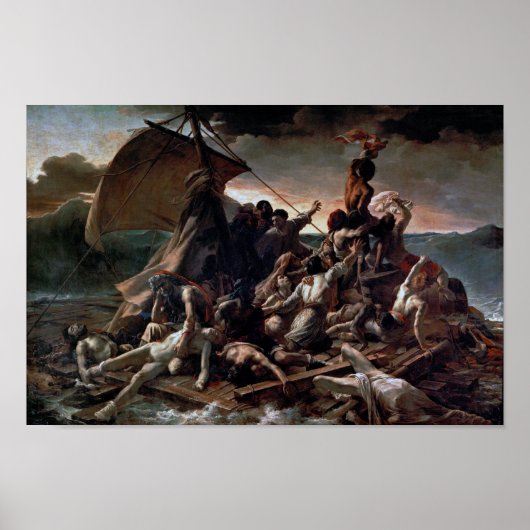 Poster Le radeau de la Méduse, Theodore Gericault (Devant)
