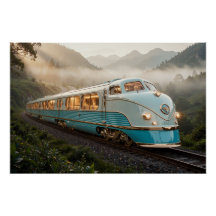 Le Rail en Velours Bleu