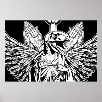 Poster Le Raptor Jésus t'aime