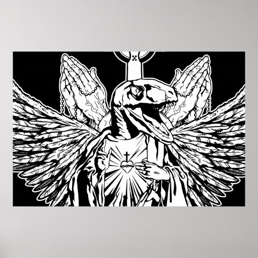 Poster Le Raptor Jésus t'aime (Devant)