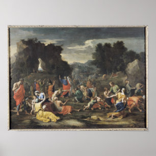 Poster Le rassemblement de la manne, c.1637-9