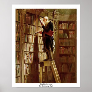 Poster Le rat de bibliothèque, par Spitzweg, Karl