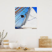 Poster Le Réaliste Ajuste Les Voiles Art Nautique (Cuisine)