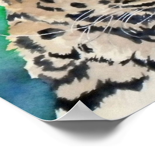 Poster Le reflet bleu du léopard (Coin)