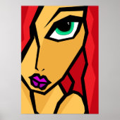 Poster Le regard profond - art abstrait (Devant)