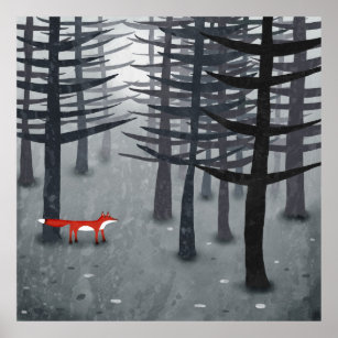 Poster Le renard et la forêt