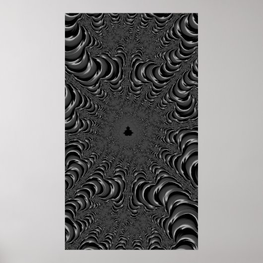 Poster Le Repaire de la Reine Monochrome Fine Fractal Abs (Devant)