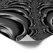 Poster Le Repaire de la Reine Monochrome Fine Fractal Abs (Coin)