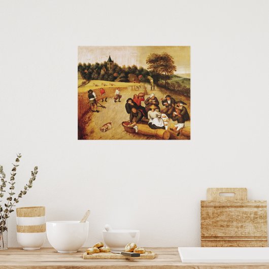 Poster Le repas de la moissonneuse (Cuisine)