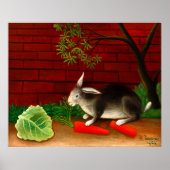 Poster Le repas du lapin par Henri Rousseau (Devant)