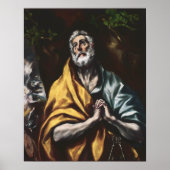 Poster Le repentir Saint Pierre par El Greco (Devant)