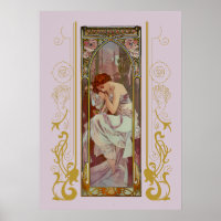Le repos de la nuit Art Nouveau par Alphonse Mucha