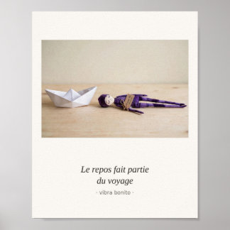 Poster Le repos fait partie du voyage — Série Papier
