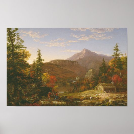 Poster Le retour du chasseur (1845) — Thomas Cole (Devant)