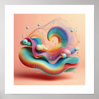 Poster Le rêve Abstrait unique