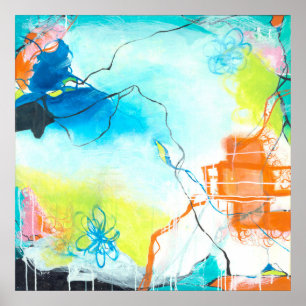 Poster Le rêve - Art de l'expressionnisme Abstrait Carré