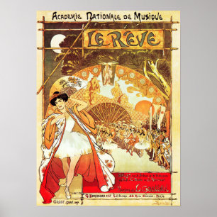 Poster LE REVE Danse musicale française Vintage