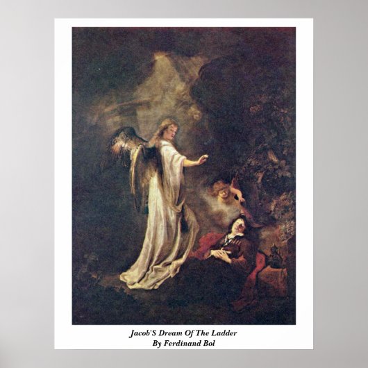 Poster Le Rêve De Jacob De L'Échelle Par Ferdinand Bol (Devant)