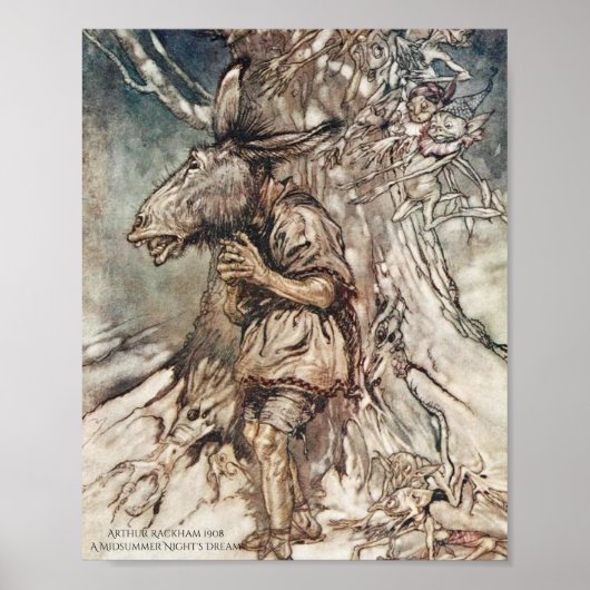 Poster Le rêve de la nuit d'été du bas Arthur Rackham (Devant)