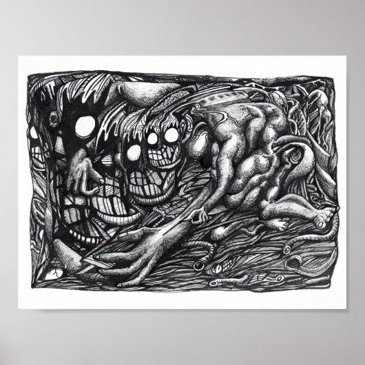 Poster Le rêve des mères de Grendel par Brian Benson. (Devant)