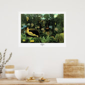 Poster Le rêve d'Henri Rousseau (1910) (Cuisine)